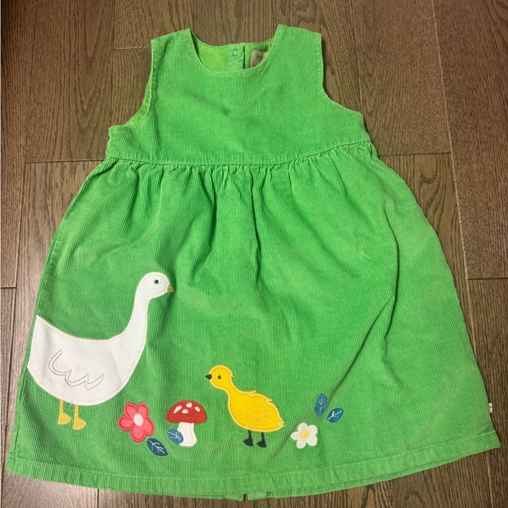 Frugi dress with ducks and mushroom size 4/5